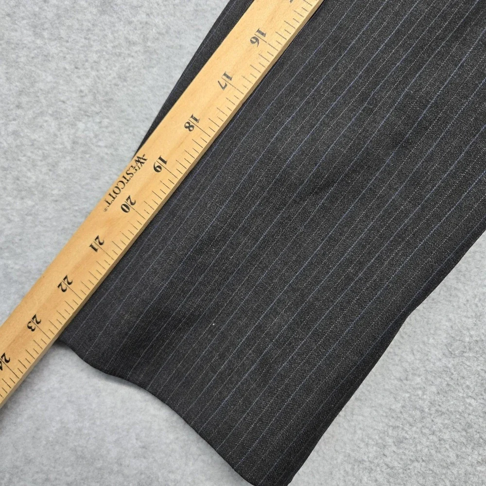 Chaps Ralph Lauren Blazer‎ Mens Large Gray Pinstripe 2 Button Sport Coat